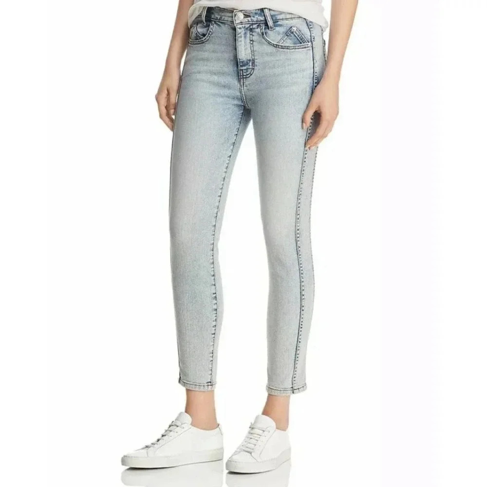 Current/Elliott The 7-pocket High Waist Ankle Stiletto Skinny Jeans Roller 27